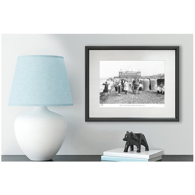 Rhyl, The Beach And The Pier 1913 by Francis Frith - Single Picture Frame Print, 28cm H x 36cm W x 2.3cm D