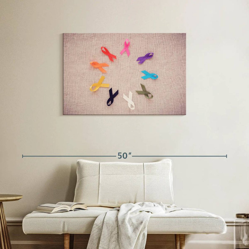 Symbole de sensibilisation au cancer, H 24 po x l 36 po