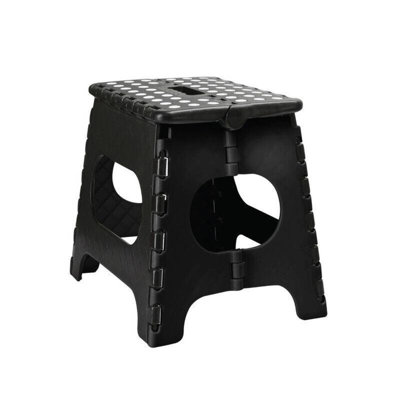 MantraRaj Folding Step Stool Lightweight Foldable Step Stool for Adults and Kids (Black, Small)