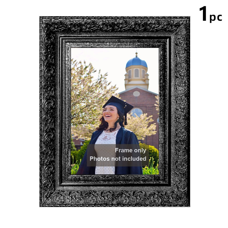 Cadre photo raffiné 5 pièces x 7 po 1PC noir pour cadeaux de pendaison de crémaillère