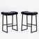 24" Modern Backless Saddle Counter Height Bar Stools With Metal Frame for Kitchen Island