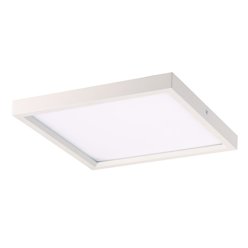 Khelen Acrylic LED Flush Mount, White, 1" H x 7.5" W x 7.5" D