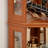 Corner Glass Cabinet Lighted Curio Cabinet Corner Display Case For Living Room, Curio Cabinet, Antique Collection, Wine,Bar Glass Storage Light Included, Dark Oak