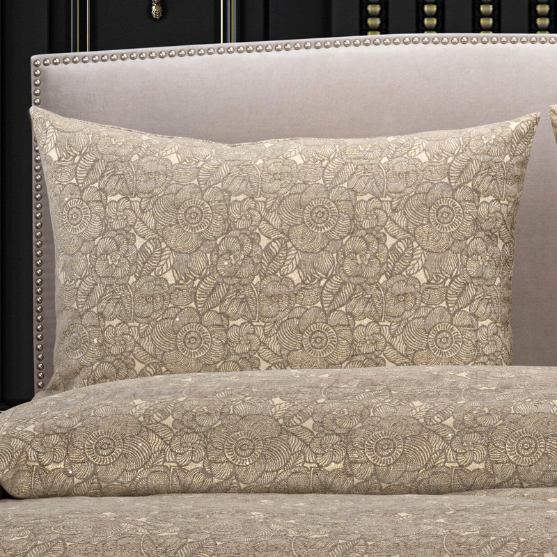 Garden Party Bed Sham, King, Bronze