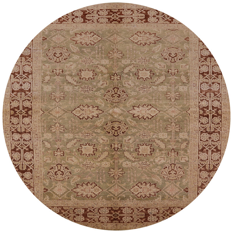 Tapis oriental beige / rouille Hague, Rond 3 pi