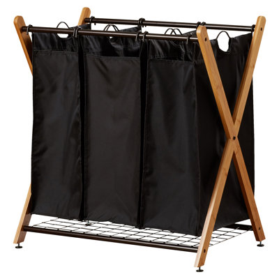 Fabric and Bamboo Laundry Sorter