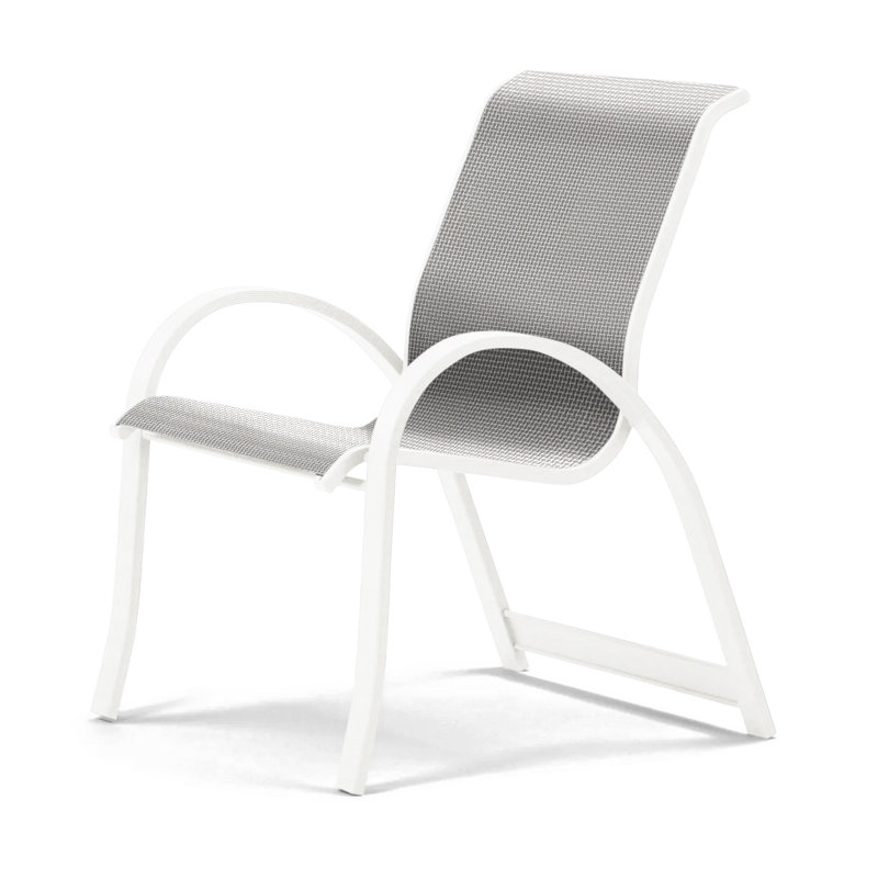 Fauteuil de salle à manger empilable Hiraku, Rocher, Blanc