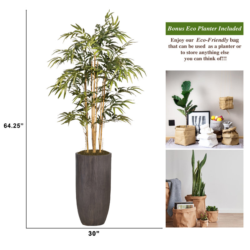 Artificial 50" Bamboo Plant in 22.5" Planter