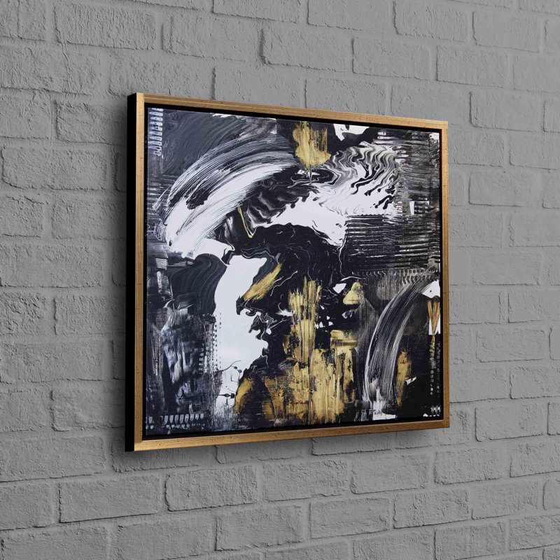 Modern Abstract Art Canvas Print For Luxury Wall Decor With Shimmering Contemporary Aesthetic For Sophisticated Home And Office Spaces