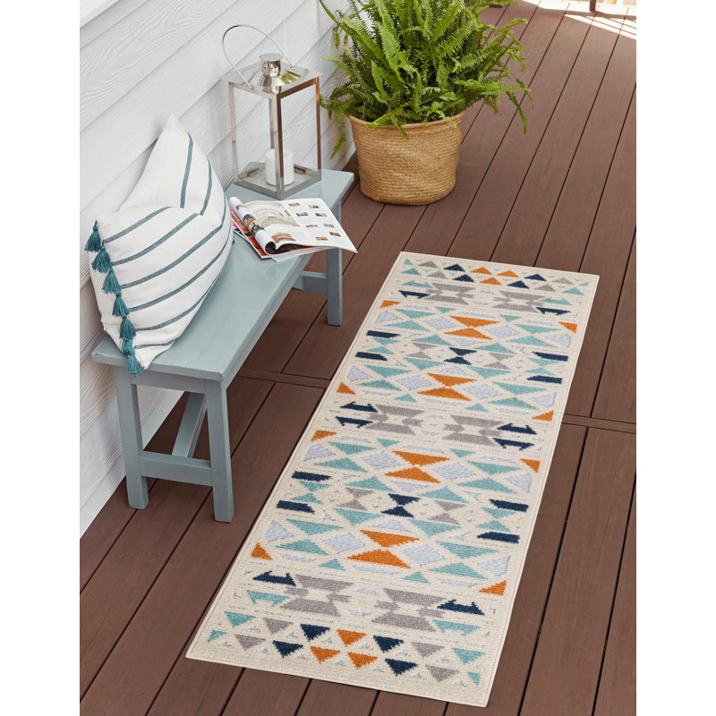 Tapis intérieur / extérieur pour enfants Aceves, Tapis de couloir 2 pi x 8 pi