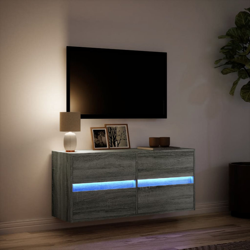 Yes_No_No_Yes_No Unfinished TV Stand, 100cm, Grey Sonoma