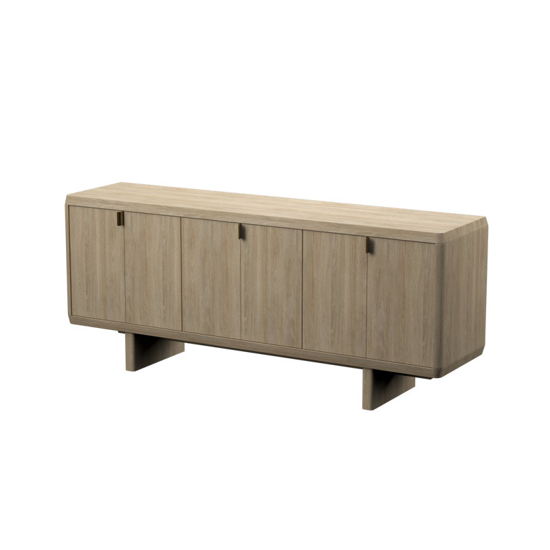 Buffet moderne à trois sections en finition chêne naturel
