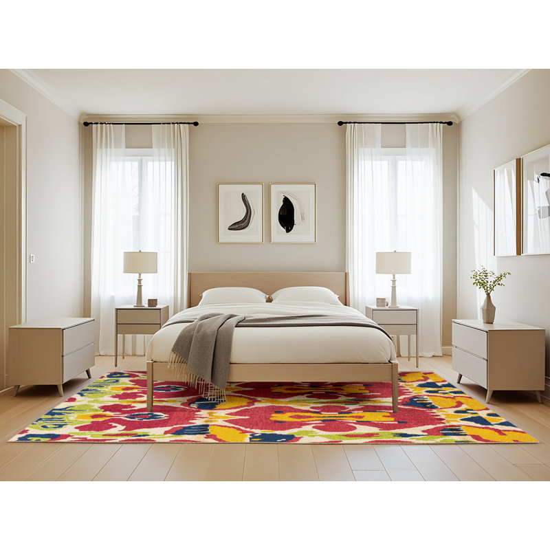 Tapis abstrait moderne 4556, Rectangle de 5 pi x 8 pi