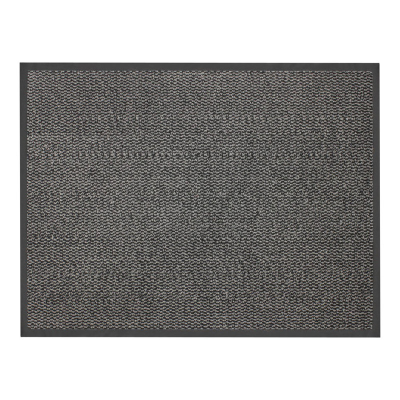 Non-Slip Indoor Doormat, Grey, Rectangle 60 x 80cm