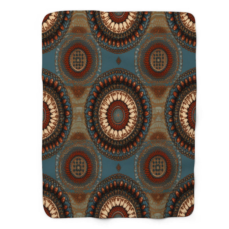 Boho Florals - 1 Piece Blanket, Queen