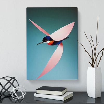 Brewen Swallow Bird Abstract - Wrapped Canvas
