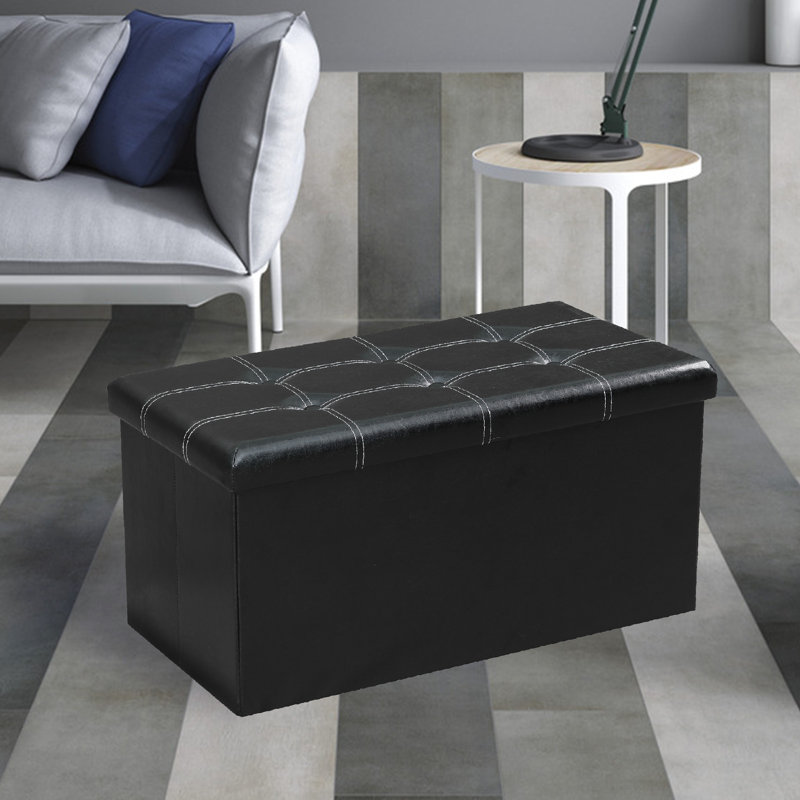 Mangine Faux Leather Ottoman
