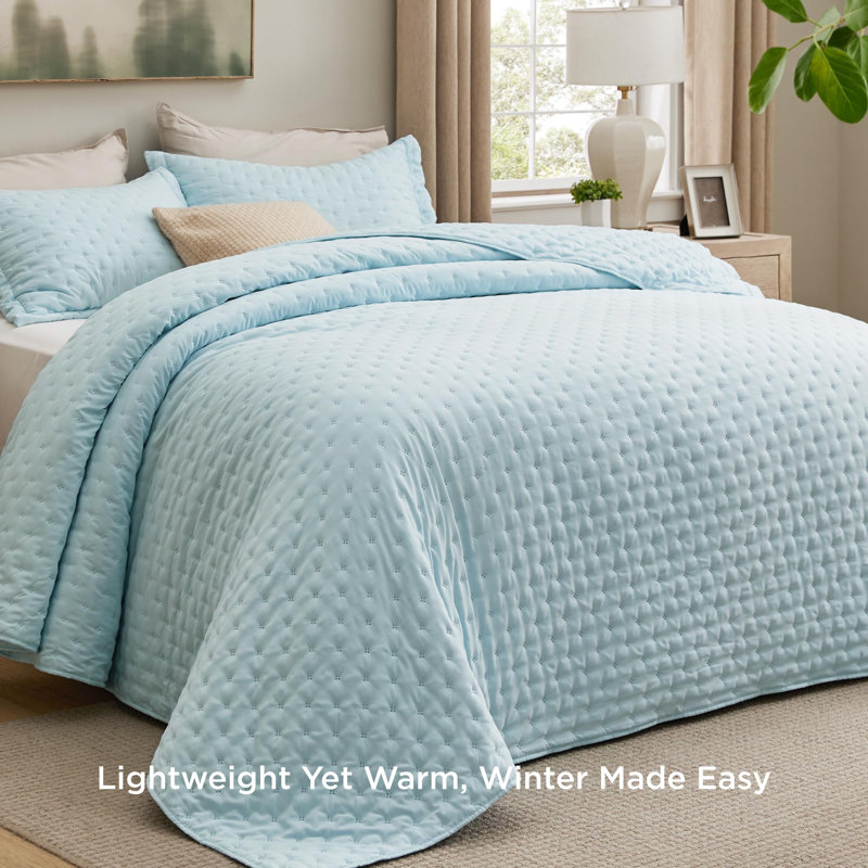 Bedsure Quilt Set - Ultra Soft Quilt Bedding Set for Pink Bedroom Decor, Lightweight Comforter with 1 Pillow Sham, Coverlet 68x86 Inch