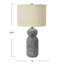 Lampe de bureau ronde en grès 14 po