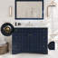 48 po X P 22 po P 35,4 po Meuble-lavabo gris H avec comptoir et lavabo blancs-716143177