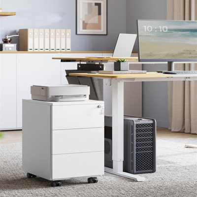 30cm Wide 3 -Drawer Mobile File Cabinet
