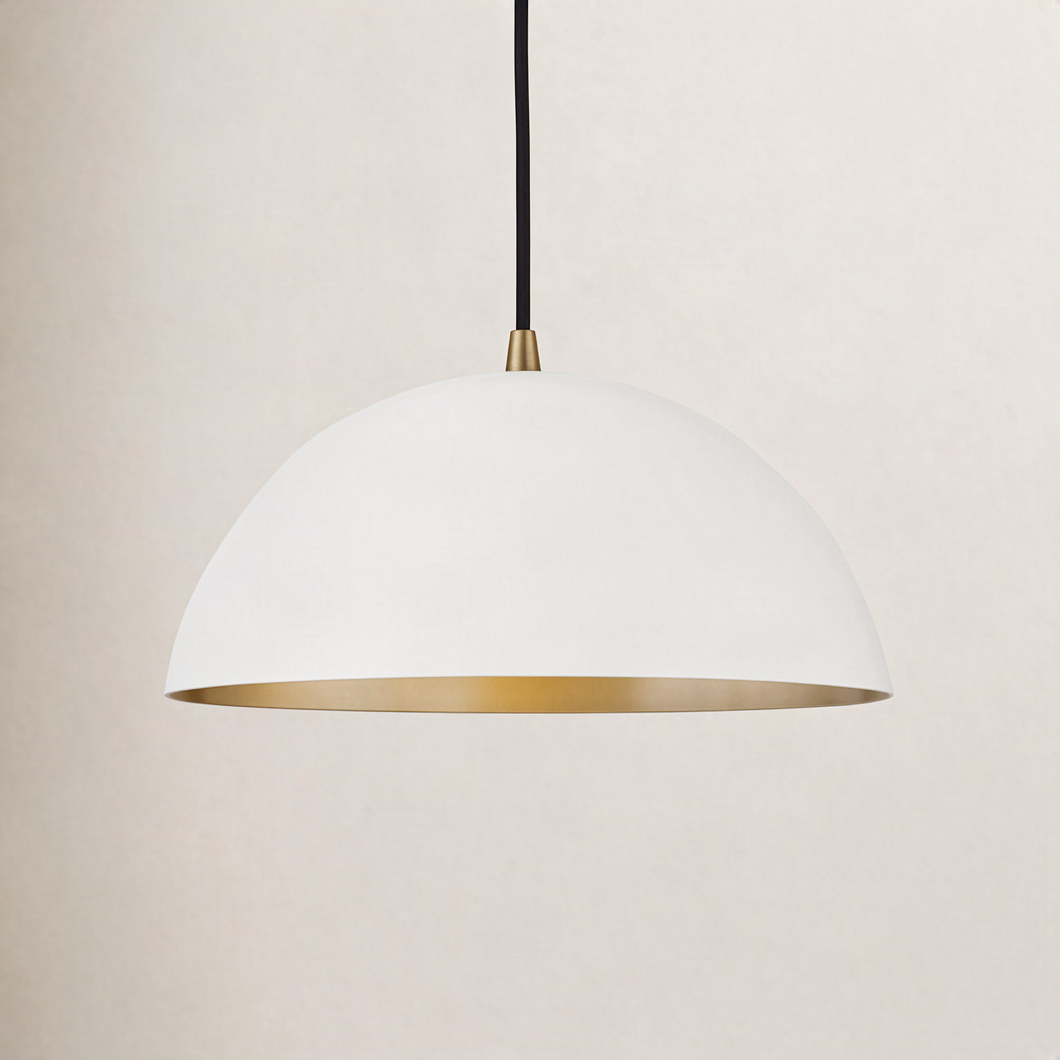 Carsley Single Light Metal Dimmable Pendant, Matte White