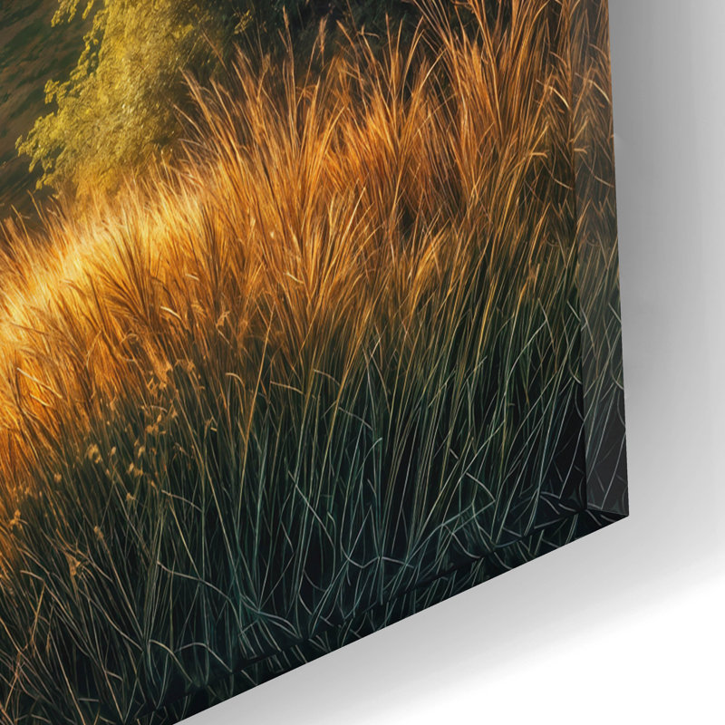  'Sunrise In Tuscany' by Rey Klimt Acrylic Glass Wall Art, 12" x 12"