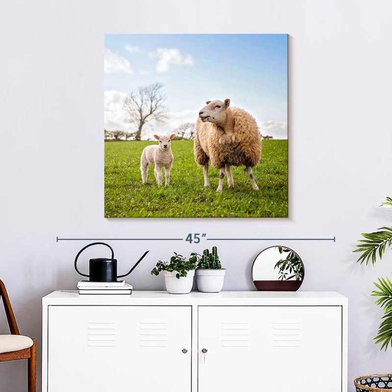 Brampt Sheep And Lamb, 30" H x 30" W