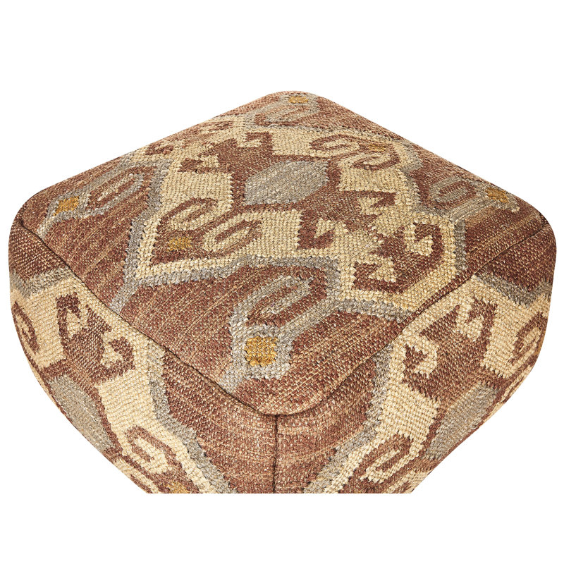 Moonya 51cm Wide Square Geometric Pouf Ottoman