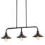 Luminaire suspendu pour îlot de cuisine 3 lumières Bohao