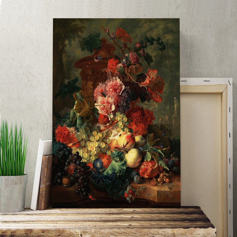 Jan Van Huysum - Wrapped Canvas Painting, 60cm H x 40cm W