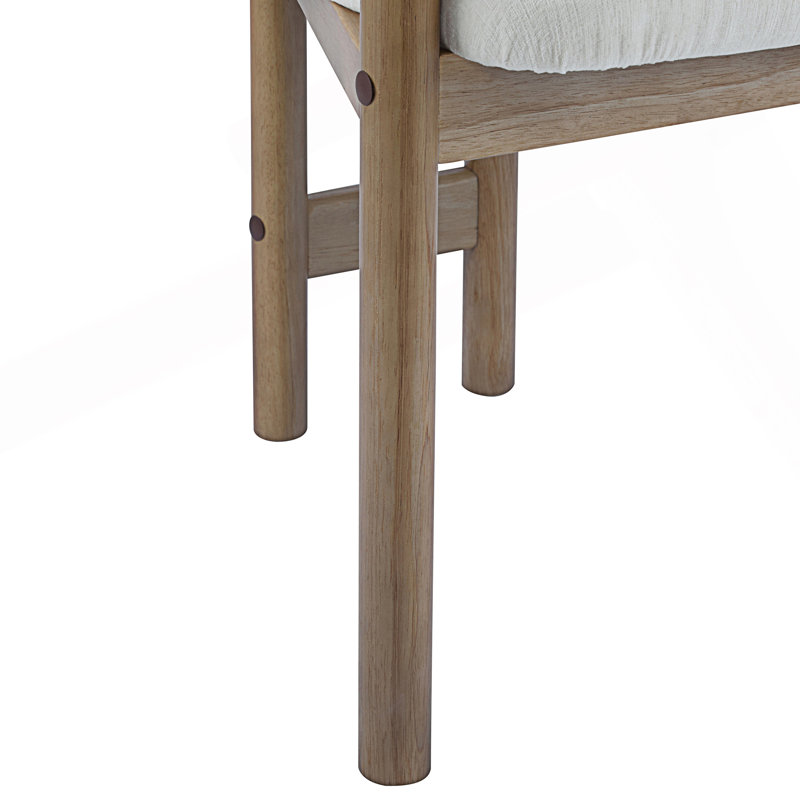 Ensemble de 2 chaises de salle à manger avec accoudoirs rembourrés, Brun