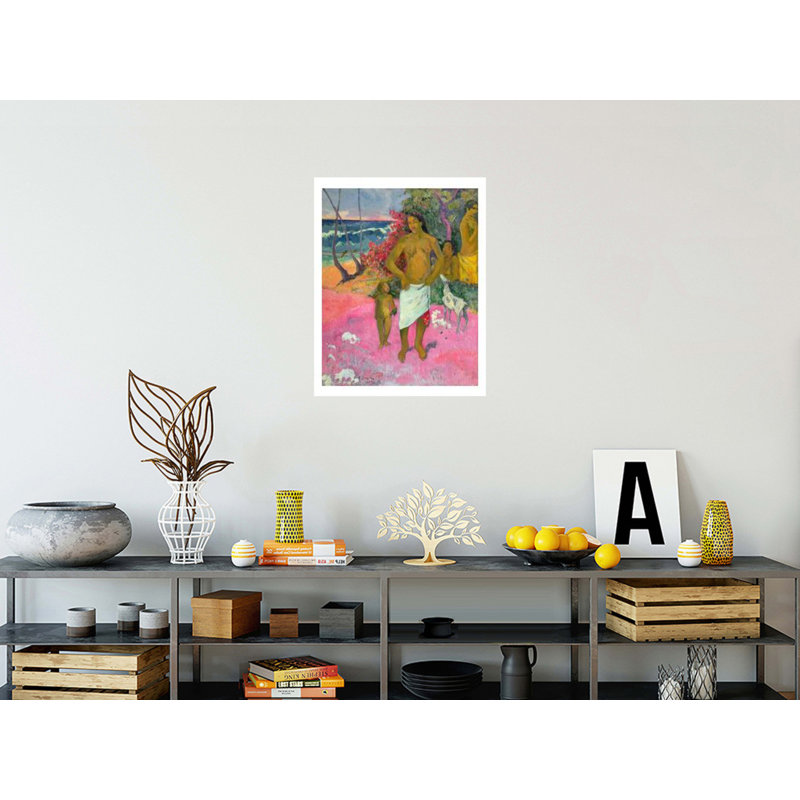«A Walk by the Sea» par Paul Gauguin - Estampe numérique, H 28 po x l 22 po