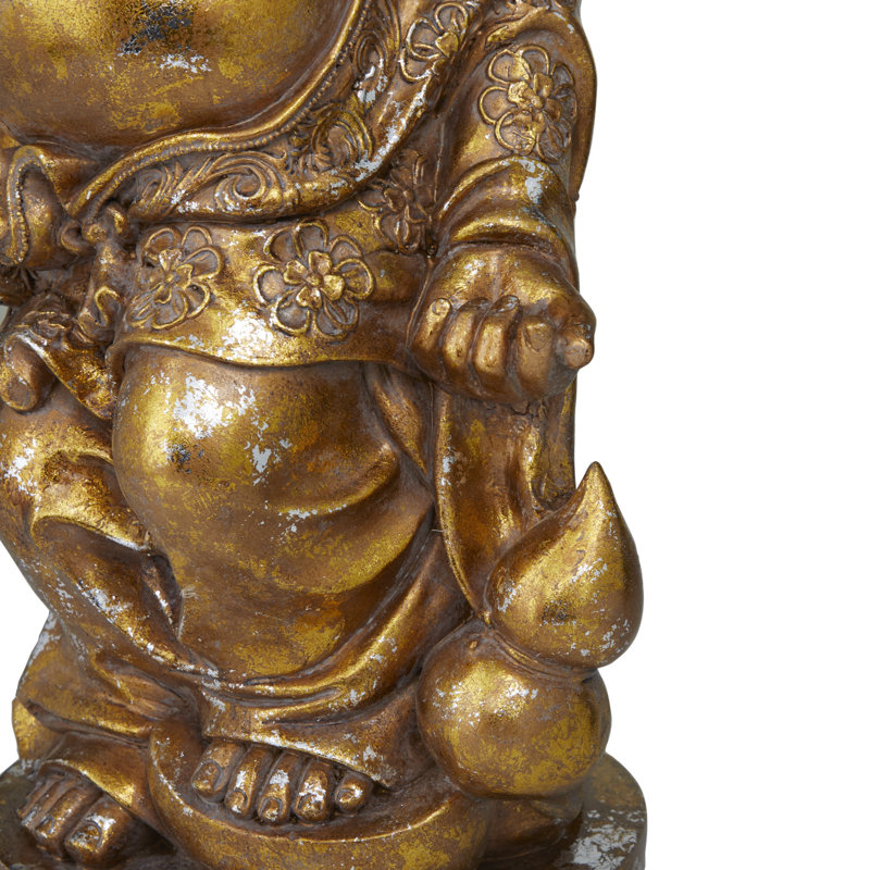 Statue de Bouddha en polystone, Or