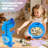 Vennocci Dinosaur Piggy Bank for Kids Boys Girls, Wooden Dino Coin Banks with Large Clear Acrylic Belly, Cute Money Savings Box for Toddlers Birthday Christmas (Blue)-1246719149