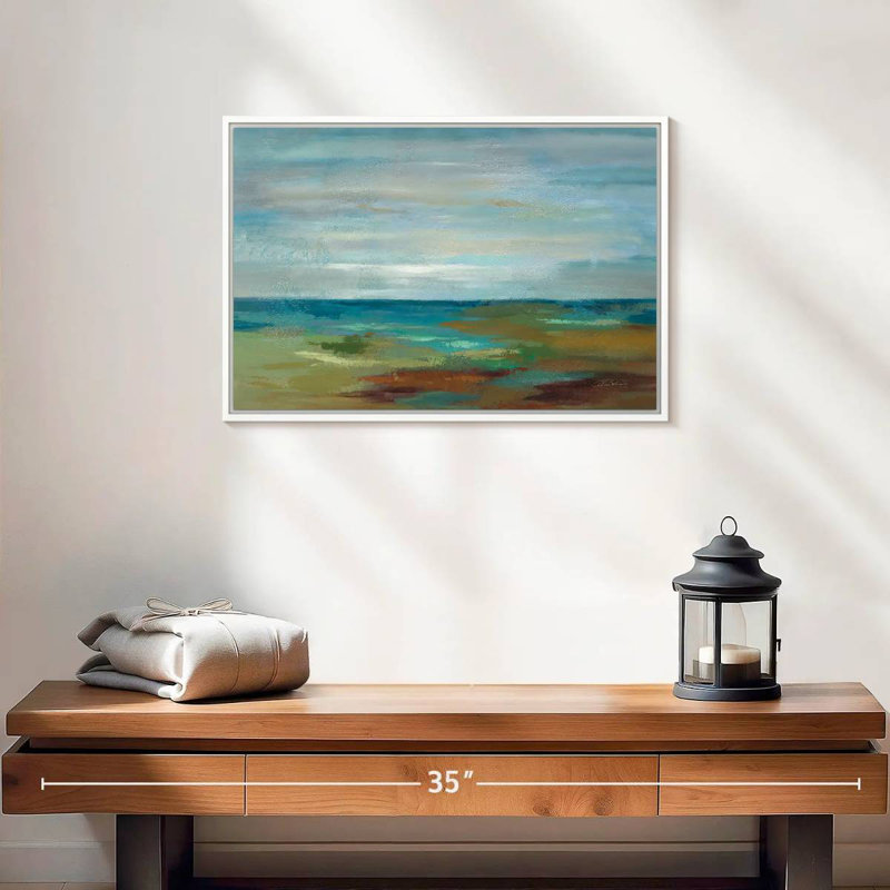Wispy Clouds, Cadre flottant blanc, 19 po x 13 po