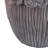 Decorative Planter, 13 Inch Ribbed Seashell Design, Purple Ceramic