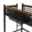Lit mezzanine avec échelles, lit mezzanine avec tablettes de rangement et bibliothèque, sans sommier et design chic, noir-529667771