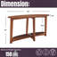 Console Amarius de 60 po, conception en bois de style Mid-Century moderne, finition châtaignier chaleureuse, pieds fuselés, plateau ovale, surface épaisse de 0,5 po, espace de rangement spacieux en dessous