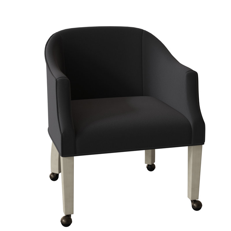 Aiden Barrel Chair, 9953 Midnight 100% Polyester, Hazelnut