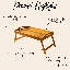 Plateau de lit pliable en bambou