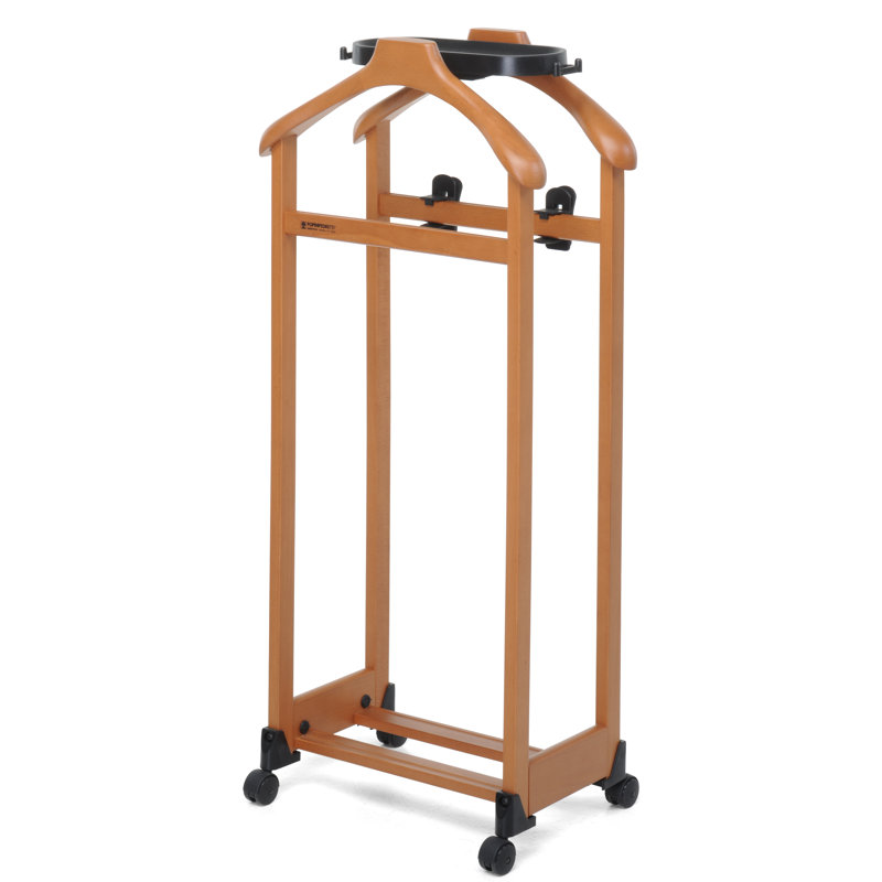Solid Wood Freestanding Valet Stand, Walnut