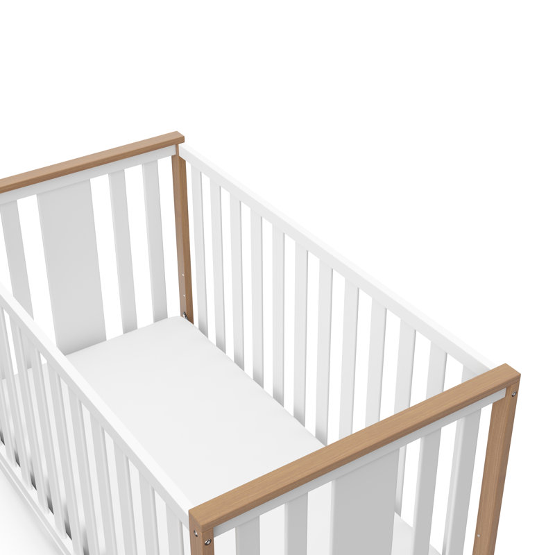 Lit de bébé convertible 4-en-1 Modern Pacific, Bois flotté rétro