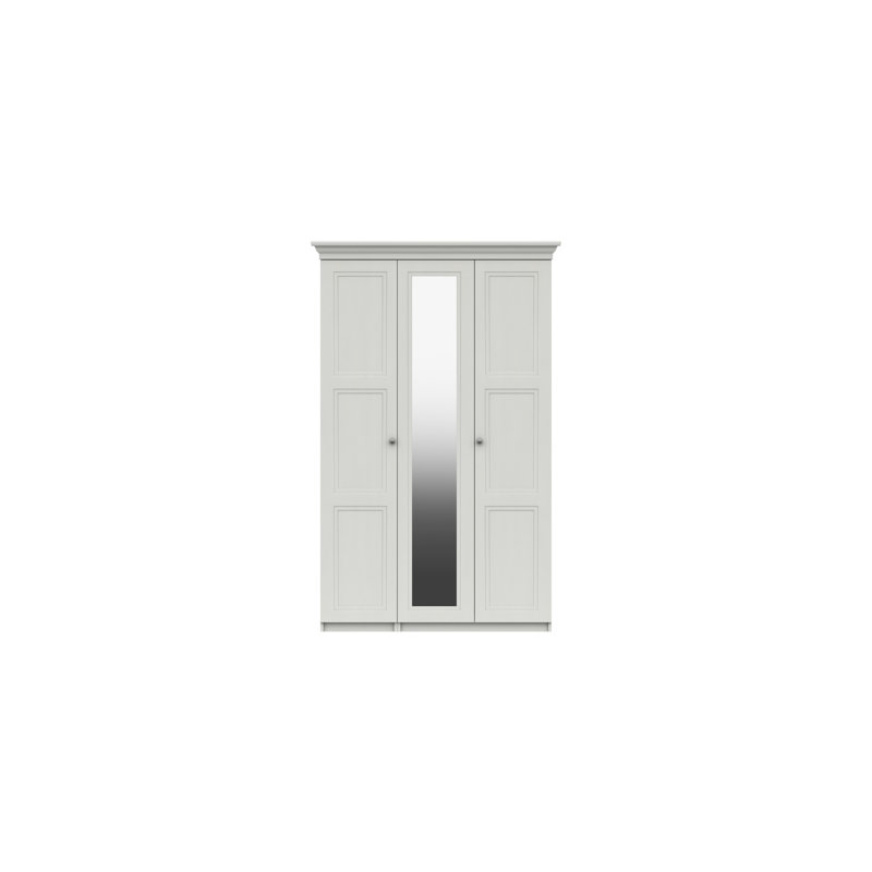Adnan 3 Door Manufactured Wood Wardrobe, White