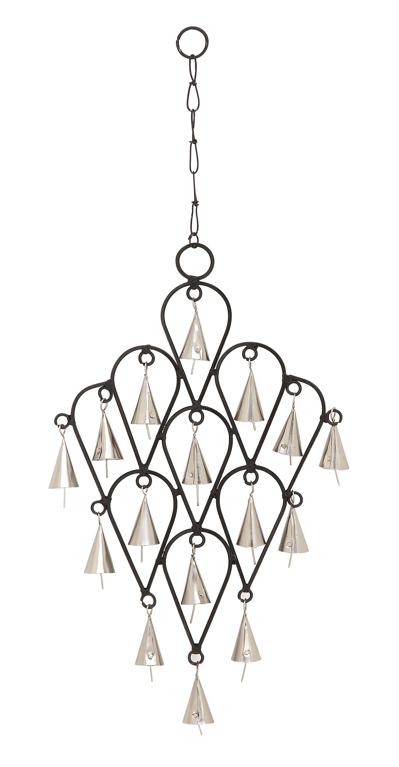 Arlmont & Co. 4 Hanging Bell Decorative Wind Chime - White and