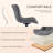 Tufted Swivel Leather Upholstered Side Chairs Modern Dining Chairs with Metal Legs-1051711507