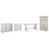 4 Pieces: Desk, 2 Cabinets, Bookcase is out of stock