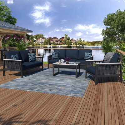 Townsend 5 - Piece Sofa Seating Group with Sunbrella Cushions by Birch Lane