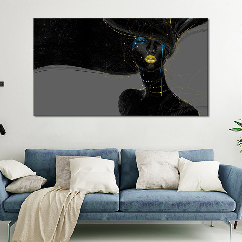 Dark Girl - Wrapped Canvas Art Prints, 31cm H x 51cm W
