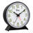 Analogue Quartz Movement / Crystal Tabletop Clock with Alarm in Black